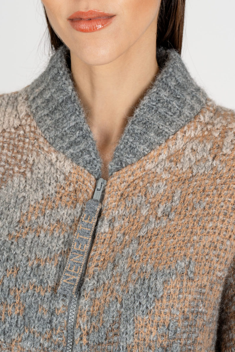 Giacca Bomber in Maglia