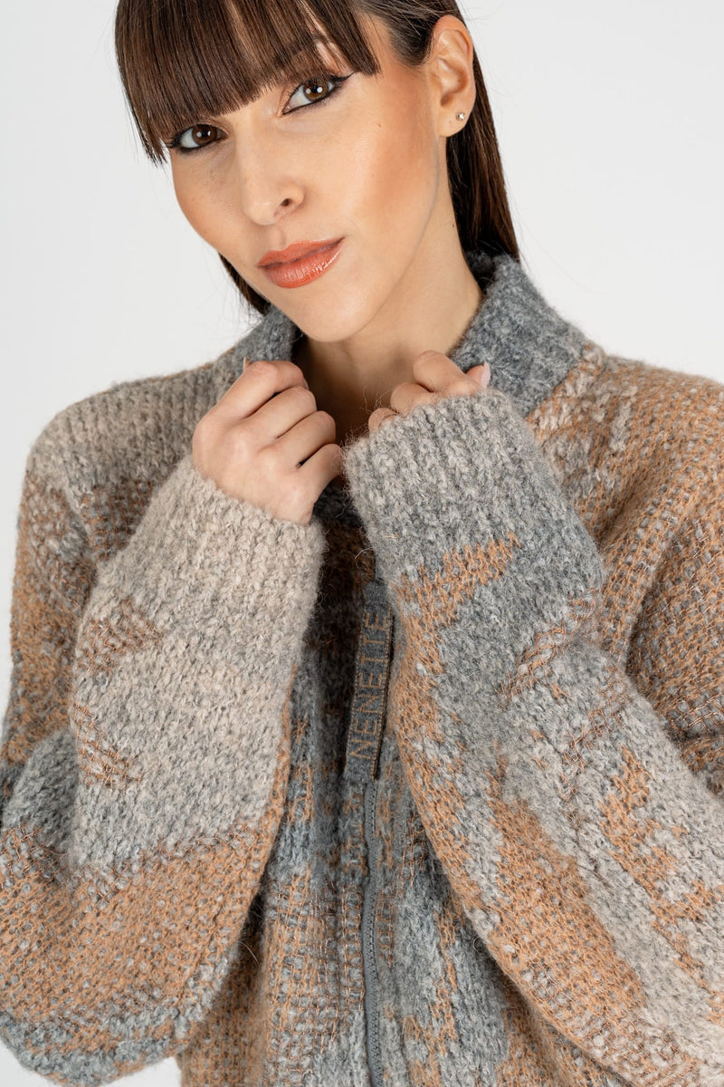 Giacca Bomber in Maglia