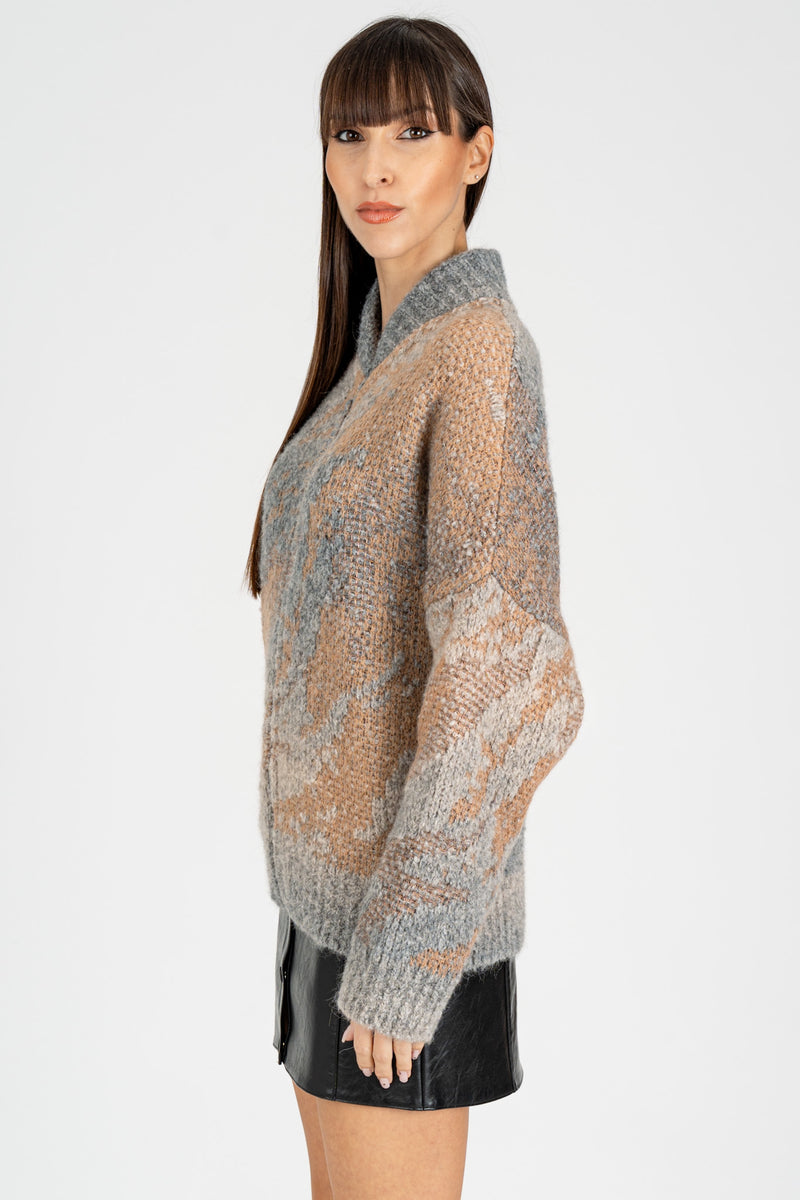 Giacca Bomber in Maglia