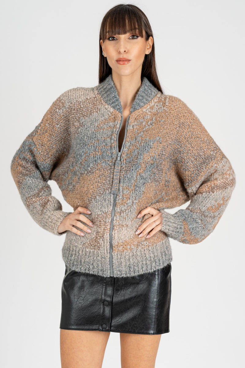 Giacca Bomber in Maglia