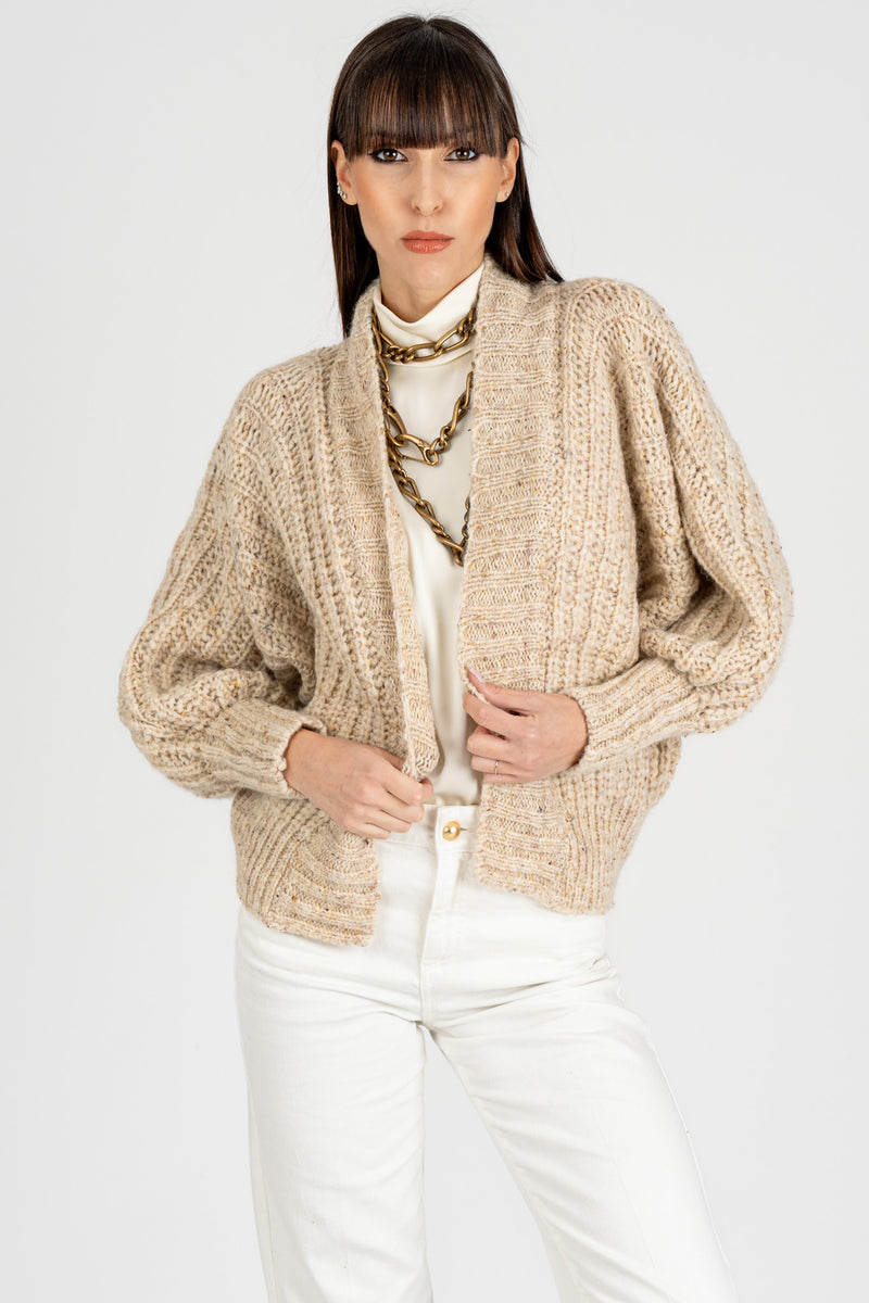 Giacca in Maglia Crema
