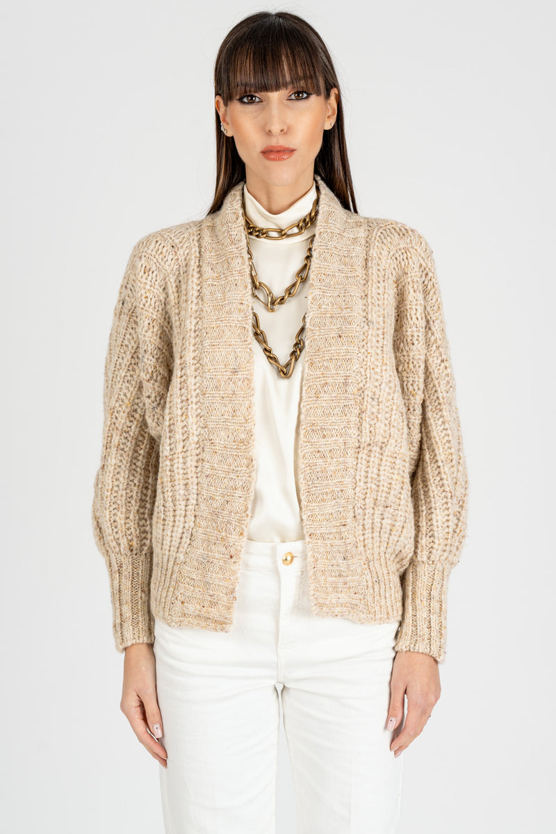 Giacca in Maglia Crema