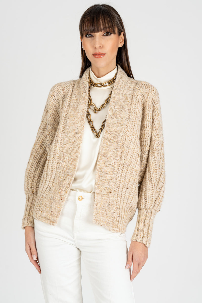 Giacca in Maglia Crema