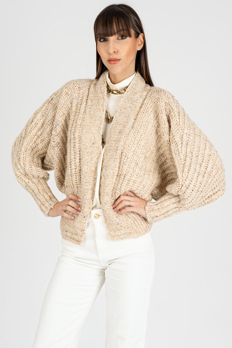 Giacca in Maglia Crema