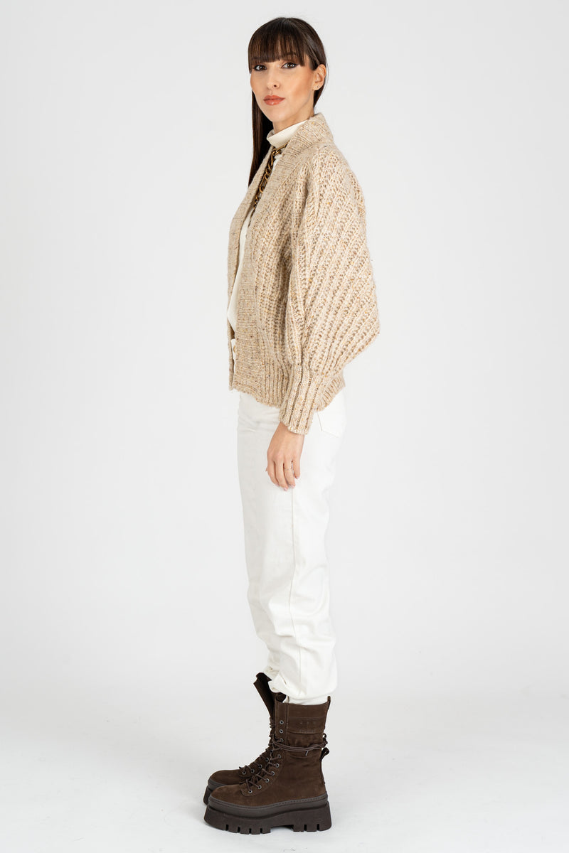 Giacca in Maglia Crema