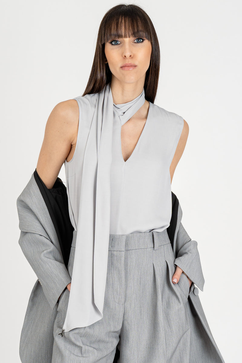 Blusa con Fusciacca Glass Gray