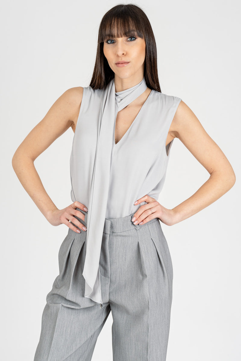 Blusa con Fusciacca Glass Gray