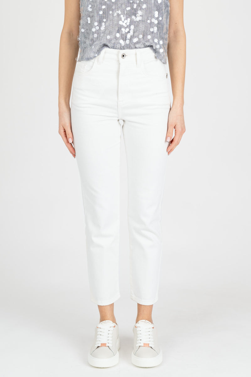 Pantalone Denim Skinny Bianco