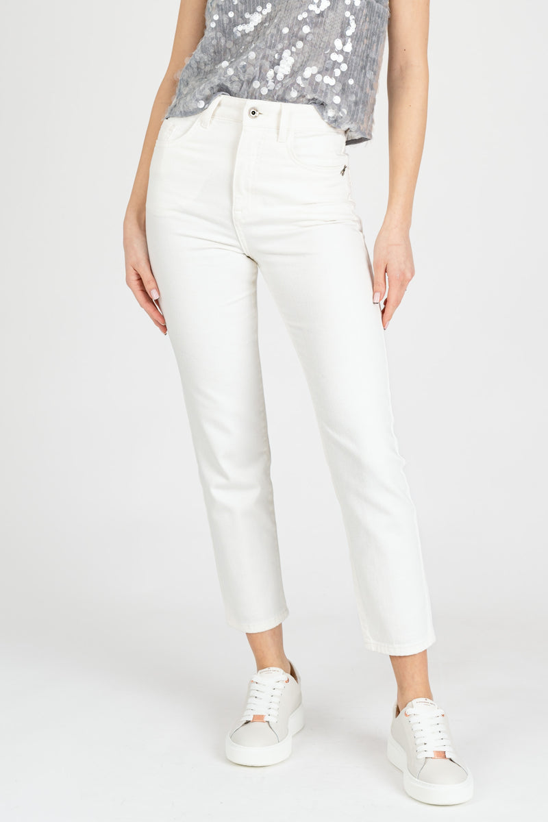 Pantalone Denim Skinny Bianco