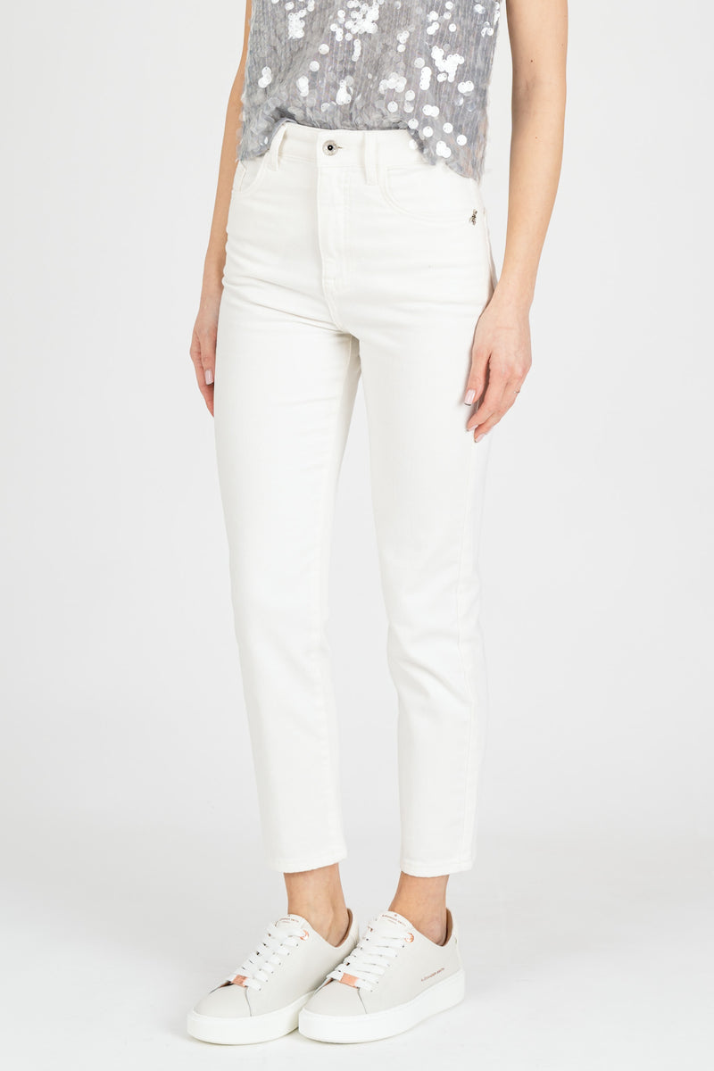 Pantalone Denim Skinny Bianco