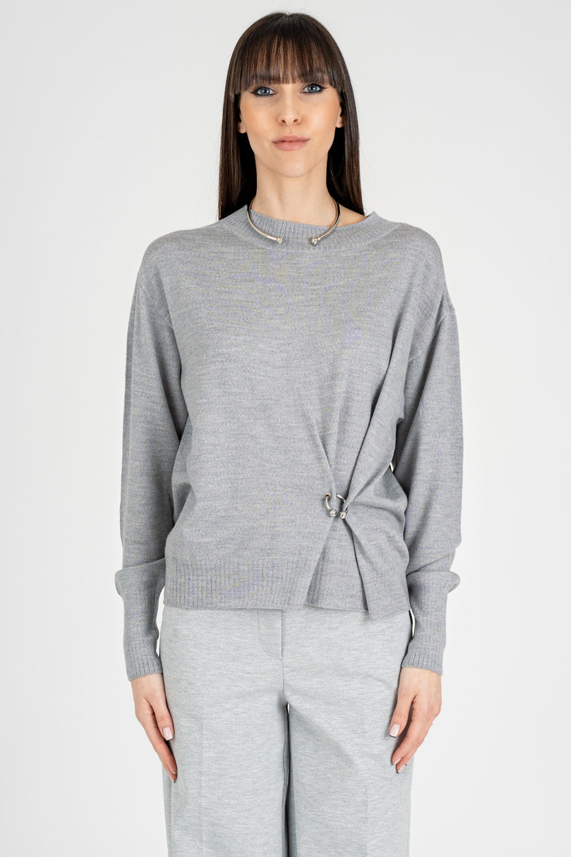 Maglia Pullover Septun Grigio Melange