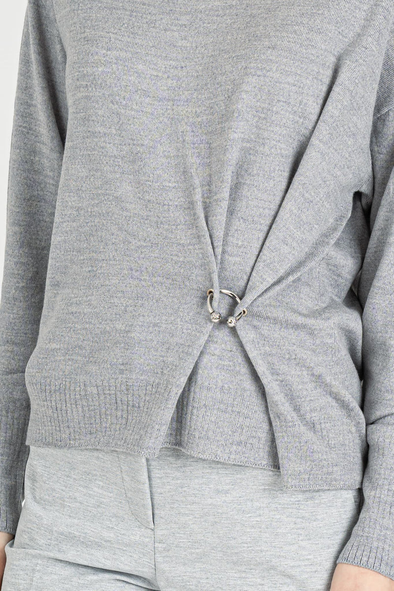 Maglia Pullover Septun Grigio Melange