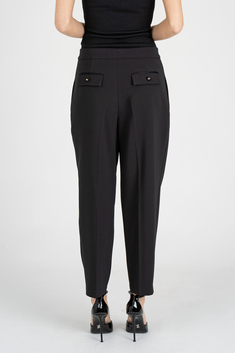 Pantalone con Pinces Nero