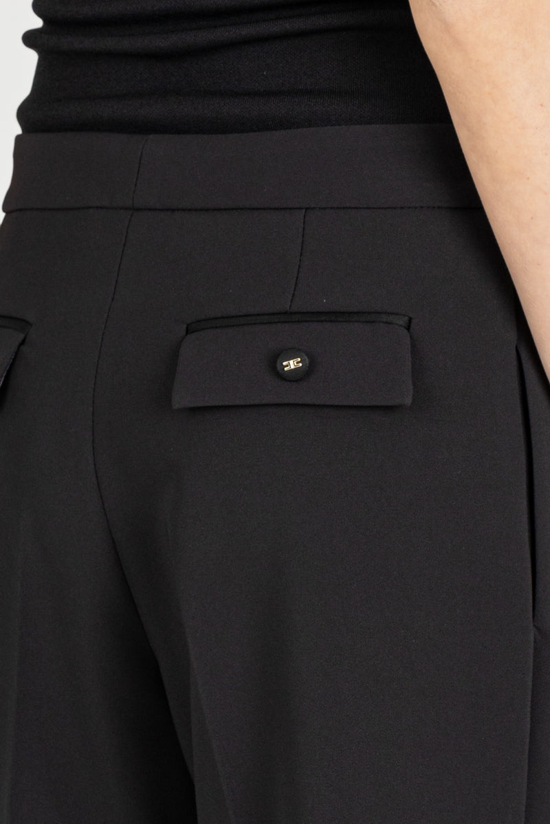 Pantalone con Pinces Nero