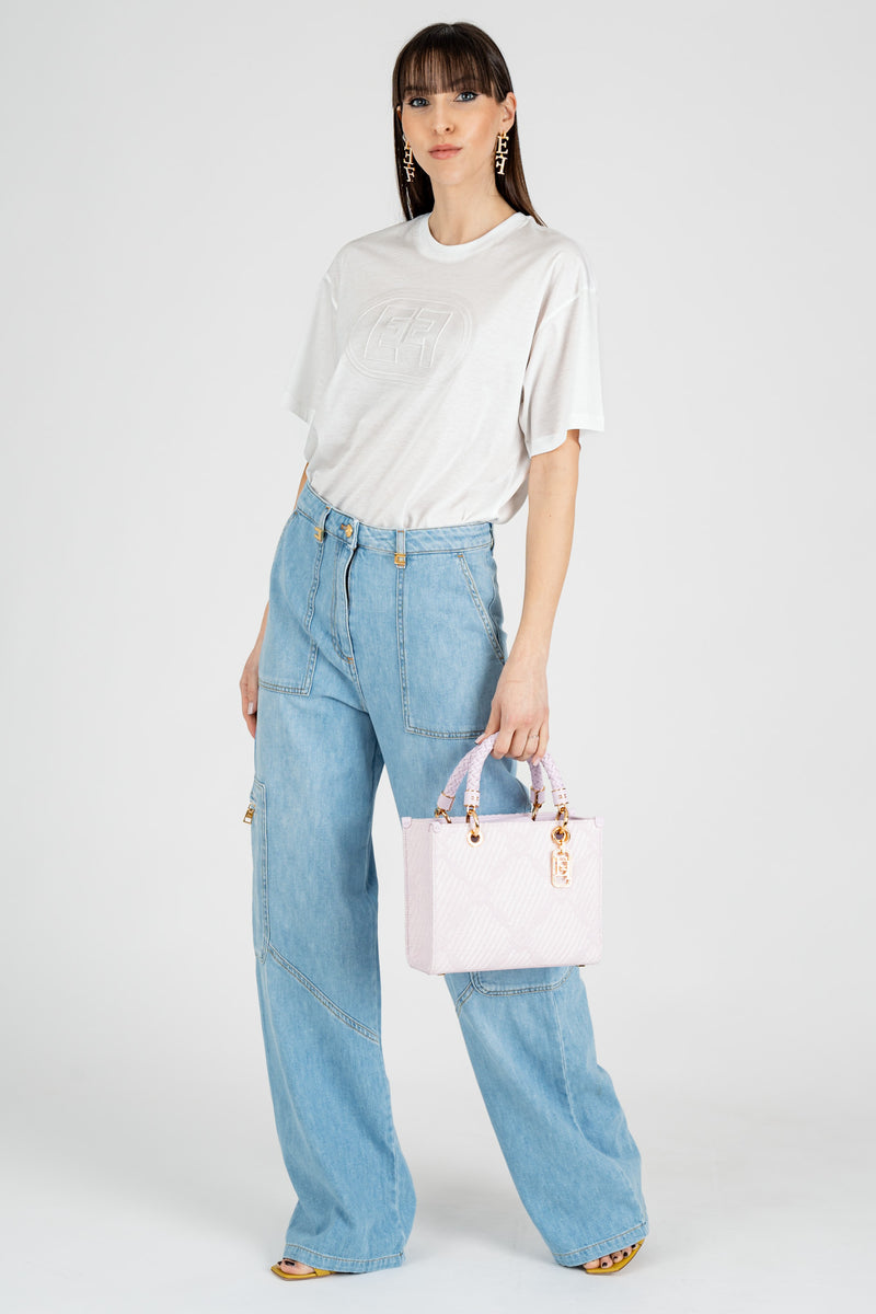 Jeans Cargo con Tasconi Light Blue