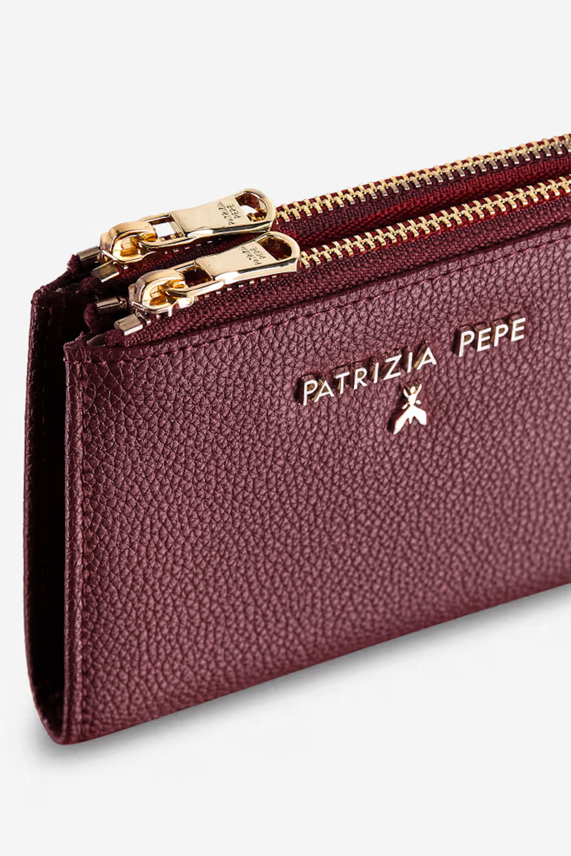 Portafoglio con Zip Purple Red