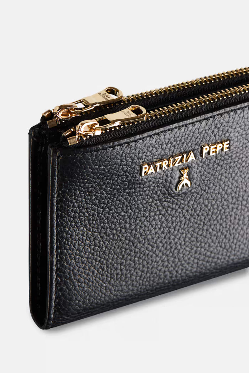 Portafoglio con Zip Nero