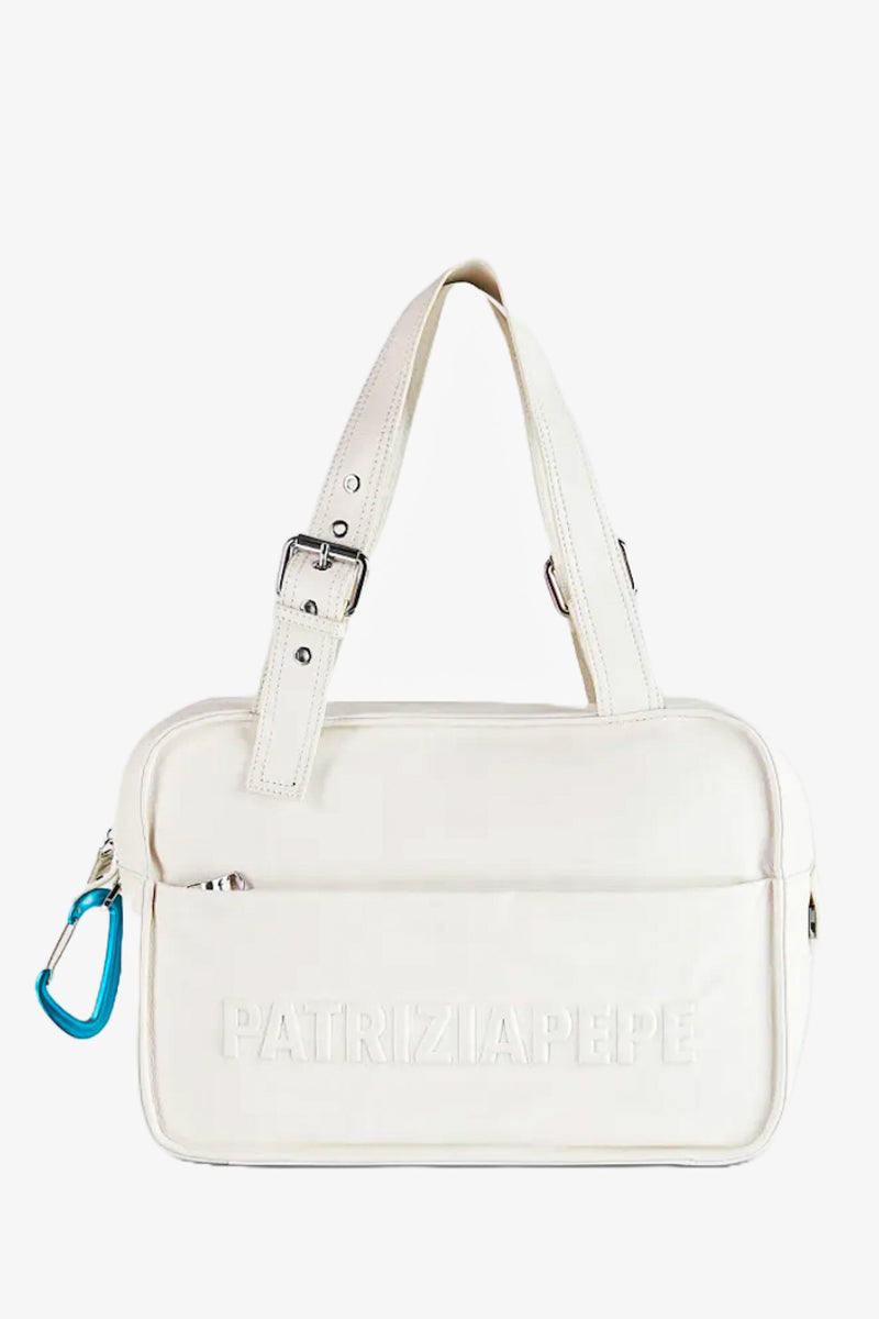 Borsa Shopping Pelle "Imperfection"Bianco