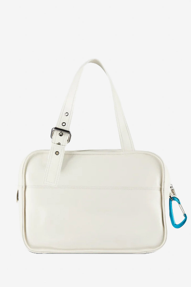 Borsa Shopping Pelle "Imperfection"Bianco