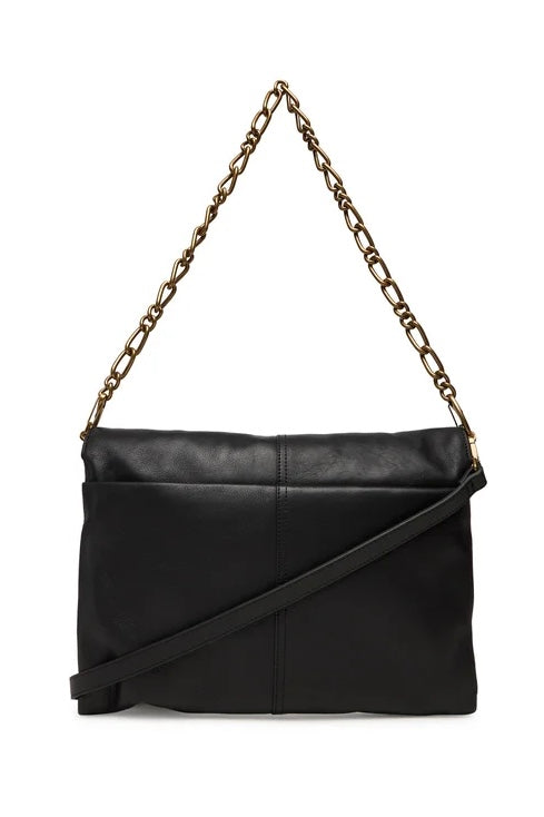 Borsa con Doppia Patta Nero
